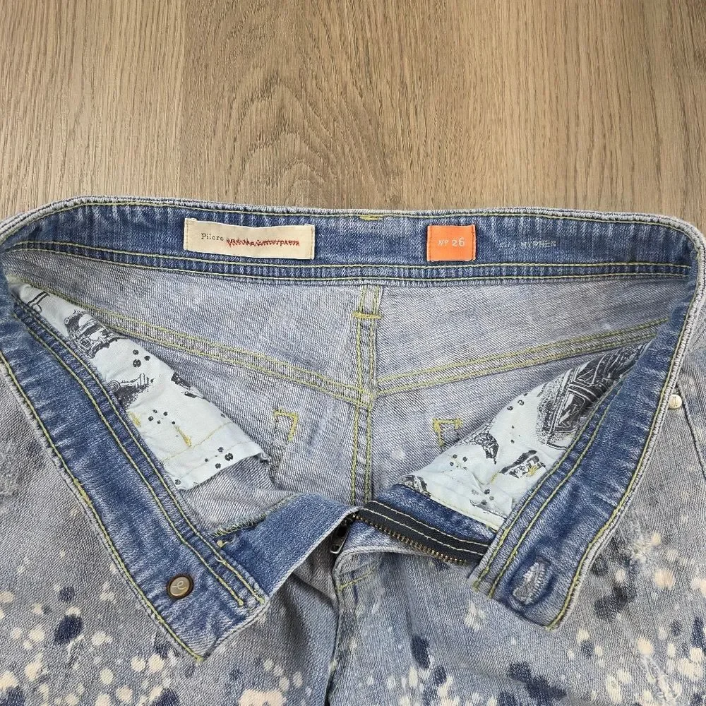 Anthropplogie Pilcro And The Letterpress Paint Splattered Denim Shorts Size 26 - Picture 4 of 10